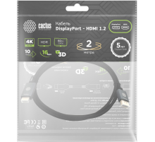 Кабель аудио-видео Cactus CS-DP-HDMI-1.2-2