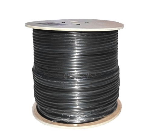Кабель коаксиальный RG-11U 75 Ом (CCS оплетка 96 нитей AL) наружный черный (305м) Netko Optima CXC-3379.3X.1B (52042)