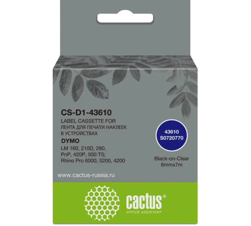 Картридж ленточный Cactus CS-D1-43610