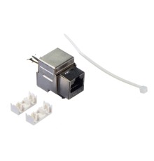 Модуль Keystone экранированный RJ45 cat.5e 90° 110/Krone тип под инструмент KE металлик Netko Expert CKC KJ8B-CE-FS (54135)