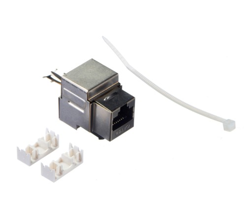 Модуль Keystone экранированный RJ45 cat.5e 90° 110/Krone тип под инструмент KE металлик Netko Expert CKC KJ8B-CE-FS (54135)