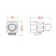 Вставка формата Keystone Jack с проходным адаптером BNC D type ROHS белая Hyperline KJ1-BNC-D-WH