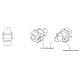 Вставка формата Keystone Jack с проходным адаптером BNC D type ROHS белая Hyperline KJ1-BNC-D-WH
