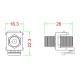 Вставка формата Keystone Jack с проходным адаптером F-типа nickel plated 3ГГц ROHS белая Hyperline KJ1-FCON-3G-N-WH