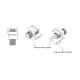 Вставка формата Keystone Jack с проходным адаптером F-типа nickel plated 3ГГц ROHS белая Hyperline KJ1-FCON-3G-N-WH