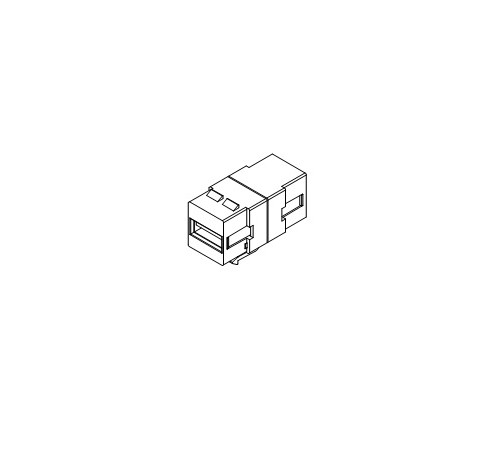 Вставка формата Keystone Jack с проходным адаптером USB 2.0 (Type A) ROHS белая Hyperline KJ1-USB-A2-WH