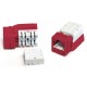 Вставка Keystone Jack RJ-45 (8P8C) Hyperline KJNE-8P8C-C6-90-RD