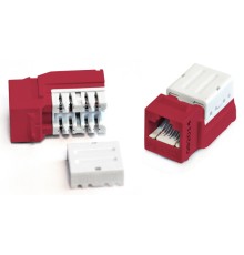 Вставка Keystone Jack RJ-45 (8P8C) Hyperline KJNE-8P8C-C5e-90-RD