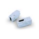 Вставка формата Keystone Jack с проходным адаптером HDMI 2.0 (Type A) 90 градусов ROHS белая Hyperline KJ1-HDMI-AV18-WH