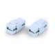 Вставка формата Keystone Jack с проходным адаптером USB 2.0 (Type A) ROHS белая Hyperline KJ1-USB-A2-WH