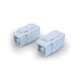 Вставка формата Keystone Jack с проходным адаптером USB 2.0 (Type B) ROHS белая Hyperline KJ1-USB-B2-WH
