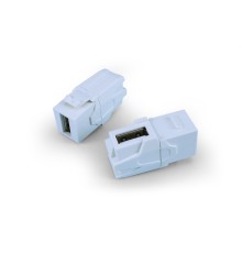 Вставка формата Keystone Jack с проходным адаптером USB 2.0 (Type A) 90 градусов ROHS белая Hyperline KJ1-USB-VA2-WH