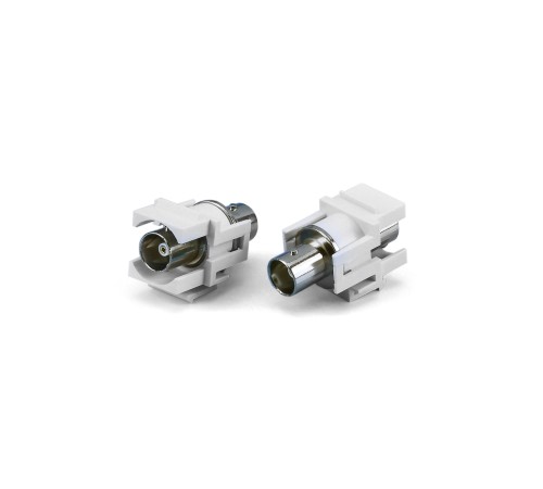 Вставка формата Keystone Jack с проходным адаптером BNC D type ROHS белая Hyperline KJ1-BNC-D-WH Вставка формата Keystone Jack с проходным адаптером BNC D type ROHS белая Hyperline KJ1-BNC-D-WH