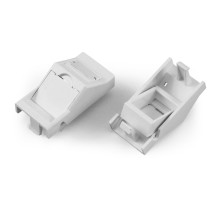 Вставка угловая 45x22.5 (аналог Mosaic) для 1 модуля формата Keystone Jack со шторками ROHS белая Hyperline SIP2A-1K-M45-22.5