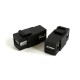 Вставка формата Keystone Jack с проходным адаптером USB 2.0 (Type A) ROHS черная Hyperline KJ1-USB-A2-BK
