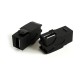 Вставка формата Keystone Jack с проходным адаптером USB 2.0 (Type A) 90 градусов ROHS черная Hyperline KJ1-USB-VA2-BK