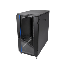 Шкаф телекоммуникационный напольный 27U (600x600) дверь стекло цвет чёрный ЦМО ШТК-М-27.6.6-1ААА-9005 30144548900