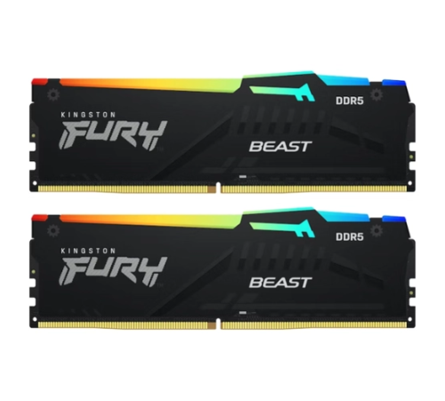 Оперативная память 16Gb DDR5 5200MHz Kingston Fury Beast RGB KF552C40BBAK2-16 Оперативная память 16Gb DDR5 5200MHz Kingston Fury Beast RGB KF552C40BBAK2-16