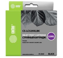 Картридж струйный Cactus CS-LC529XLBK