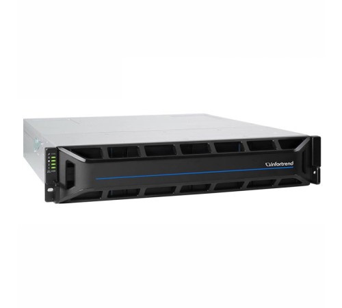Платформа СХД Infortrend EonStor GS1012S2C0F0D-8U32 (12x3.5, 2U, Single Controller incl: 2x4GB, 4x1Gb iSCSI, 1x Free host board slot, SAS3 exp port, 1x(SuperCap+Flash), 2x (PSU 460W+FAN), Rackmount kit, (Cloud Gateway License excluded) (id 34329)