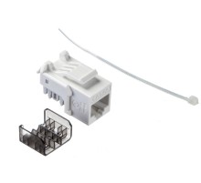 Модуль Keystone неэкранированный RJ45 cat.6А 90° 110 тип под инструмент KE белый Netko Expert CKC KJ32-C6A-US/WH (54440)