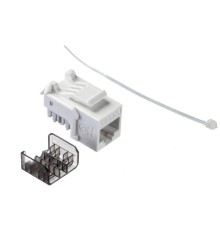 Модуль Keystone неэкранированный RJ45 cat.6А 90° 110 тип под инструмент KE белый Netko Expert CKC KJ32-C6A-US/WH (54440)