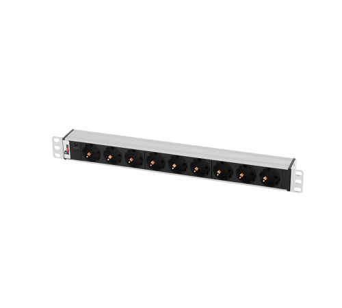 Блок розеток Rem -10 без шнура с инд. 9 Sсhuko вход IEC 60320 C14 10A алюм. 19 Rem R-10-9S-I-440-Z 30112226902