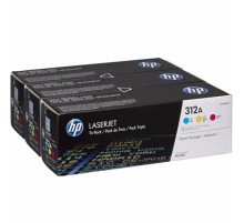 Лазерный картридж HP 312A упаковка 3 шт. голубой/пурпурный/желтый CF440AM