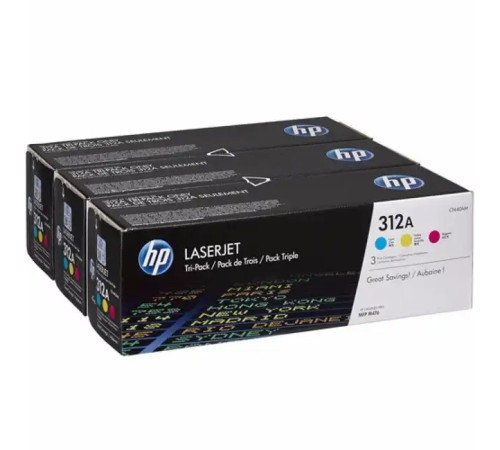 Лазерный картридж HP 312A упаковка 3 шт. голубой/пурпурный/желтый CF440AM