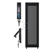 Дверь для шкафа серии Expert 42U Ширина 800 металлическая с перфорацией черная Netko N.FRTD-P.42U.65199.BK (65199)