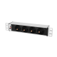 Блок розеток Rem -10 без шнура 4 Sсhuko вход IEC 60320 C14 10A алюм. 10 Rem R-10-4S-220-Z 30112227101