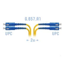 Патчкорд оптический SC/UPC SM G.657.A1 Duplex 2 метра SNR SNR-PC-SC/UPC-DPX-A-2m