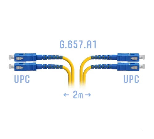 Патчкорд оптический SC/UPC SM G.657.A1 Duplex 2 метра SNR SNR-PC-SC/UPC-DPX-A-2m Патчкорд оптический SC/UPC SM G.657.A1 Duplex 2 метра SNR SNR-PC-SC/UPC-DPX-A-2m