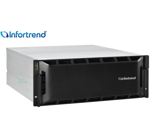 Сетевой накопитель Infortrend CS 3024G-J 4U/24bay, scale-out NAS, single node subsystem including 1x 8 core CPU, 64GB (4x16GB) memory, 4x10GbE(SFP+), 2x12Gb/s SAS EXP. Ports, 2x(PSU+FAN module), 1x(SuperCap.+flash module), 24xdrive trays and rack mount ki