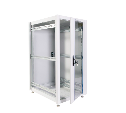 Шкаф телекоммуникационный напольный ЭКОНОМ 24U (600x600) дверь стекло металл ЦМО ШТК-Э-24.6.6-13АА 30545300700