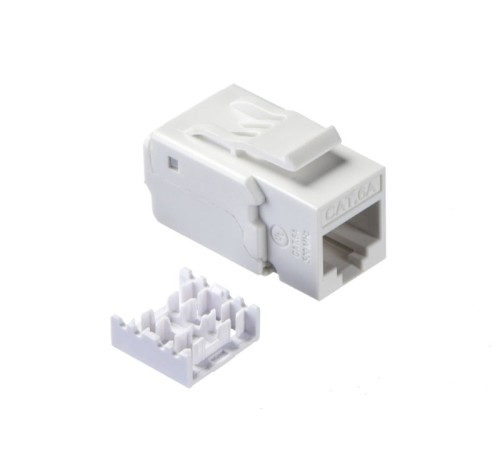 Модуль Keystone неэкранированный RJ45 cat.6А 90° 110 тип без инструмента KE белый Netko Expert CKC KJ32F-C6A-US/WH (54441)
