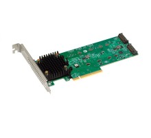 HBA-адаптер Broadcom 9540-2M2 SGL (05-50148-00) PCIe v4 x8 LP, Tri-Mode SATA/NVMe 12G RAID 0,1, 2x M.2 slots, 3808 IOC, RTL (id 26183)
