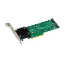 HBA-адаптер Broadcom 9540-2M2 SGL (05-50148-00) PCIe v4 x8 LP, Tri-Mode SATA/NVMe 12G RAID 0,1, 2x M.2 slots, 3808 IOC, RTL (id 26183)