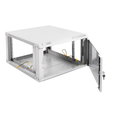 Шкаф телекоммуникационный настенный разборный ЭКОНОМ 6U (600x650) дверь стекло ЦМО ШРН-Э-6.650 30144251206