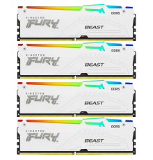 Оперативная память 64Gb DDR5 5200MHz Kingston Fury Beast White RGB KF552C40BWAK4-64
