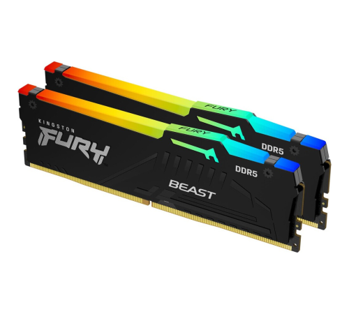Оперативная память 16Gb DDR5 5600MHz Kingston Fury Beast Black RGB KF556C40BBAK2-16 Оперативная память 16Gb DDR5 5600MHz Kingston Fury Beast Black RGB KF556C40BBAK2-16