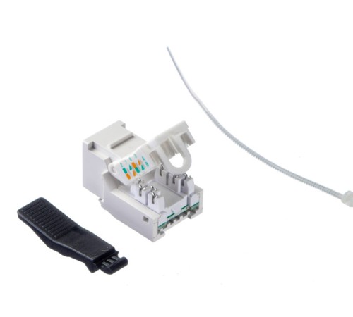 Модуль Keystone неэкранированный RJ45 cat.6 90° без инструмента KE белый Netko Expert CKC KJ15-C6-US/WH (54138)