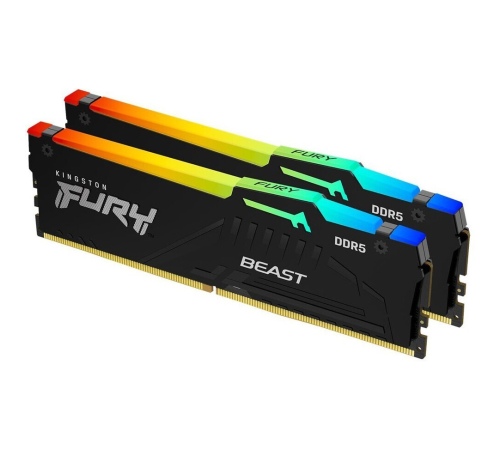 Оперативная память 32Gb DDR5 5600MHz Kingston Fury Beast RGB KF556C36BBEAK2-32 Оперативная память 32Gb DDR5 5600MHz Kingston Fury Beast RGB KF556C36BBEAK2-32