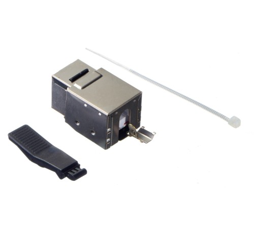 Модуль Keystone экранированный RJ45 cat.6, 90° без инструмента KE металлик Netko СКС KJ15-C6-FS (54136)