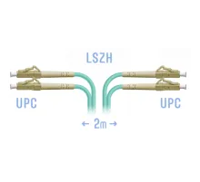 Патчкорд оптический B-OptiX LC/UPC MM Duplex 2 метра BO-PC-LC/UPC-MM-DPX-2m