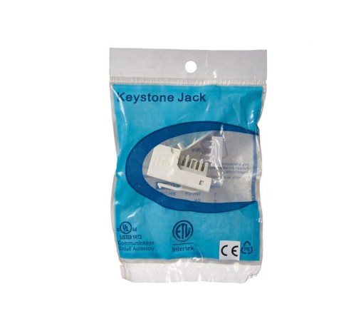 Модуль Keystone неэкранированный RJ45 cat.6А 90° 110 тип без инструмента KE белый Netko Expert CKC KJ32F-C6A-US/WH (54441)