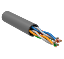 Витая пара U/UTP кат.5E 4х2х24AWG solid LSZH нг(А)-HF серый (305м) РФ/Т ITK LC1-C5E04-121-T-R