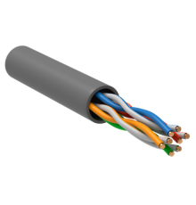 Витая пара U/UTP кат.5E 4х2х24AWG solid LSZH нг(А)-HF серый (305м) РФ/Т ITK LC1-C5E04-121-T-R