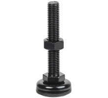 Регулируемая опора (ножка) резьба М12 90x34 мм черная ITK LF-80