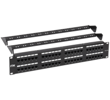 Патч-панель кат. 5Е UTP 48 портов (Dual) с кабельным органайзером ITK 2U PP48-2UC5EU-D05-1